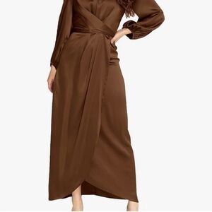 Elegant Brown Maxi Dress